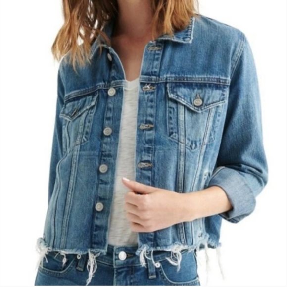Lucky Brand "The Tomboy Trucker" Jean jacket szM RARE - Picture 8 of 12